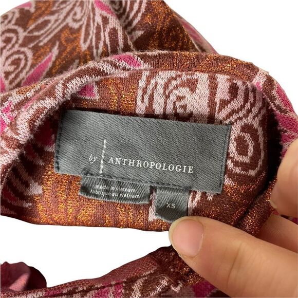 by Anthropologie Anthro Demeter paisley tee XS - Picture 6 of 9